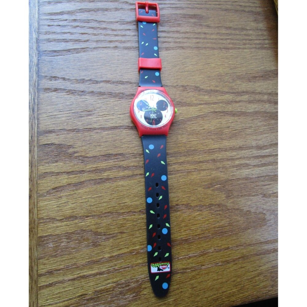Vintage Disney Mickey Mouse Club Keebler Watch Unworn Vinyl Needs Battery